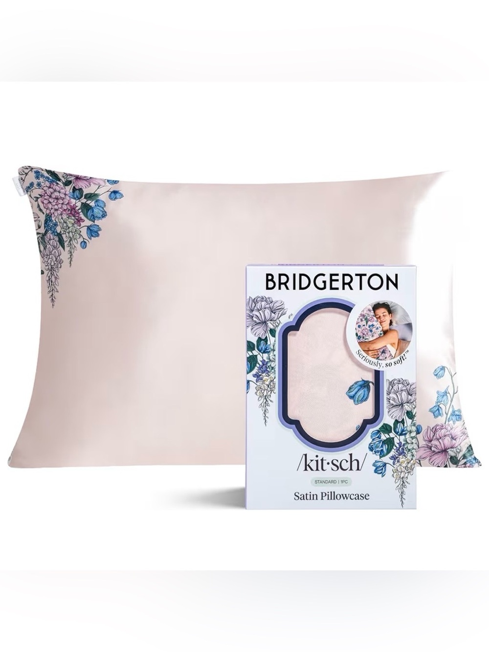 *NWT!* Bridgerton x Kitsch Wisteria Softer Than Silk Pillowcase - Standard Size